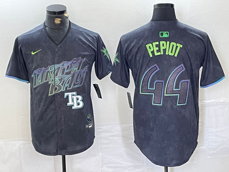 Men Tampa Bay Rays #44 Pepiot Black City Edition Nike 2024 MLB Jersey style 4->tampa bay rays->MLB Jersey